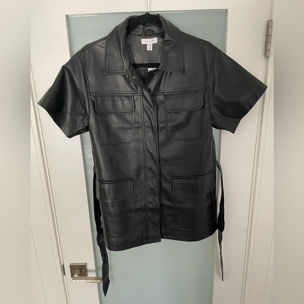 Topshop Leather Shirt